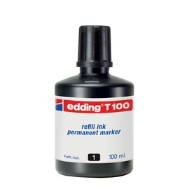 Permanentmarker-Nachfülltusche T100 100ml schwarz Edding 4-T100001 (ST=100 MILLILITER) Produktbild