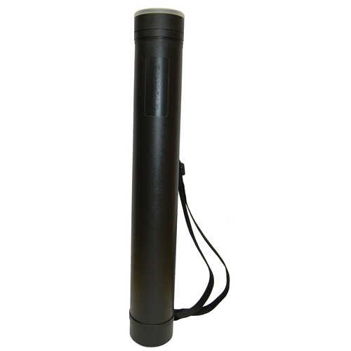Zeichenrollen-Köcher verstellbar ø 80mm 620-1050mm abnehmbarer Schraubdeckel schwarz PE Rumold ZR 6611 Produktbild Front View L