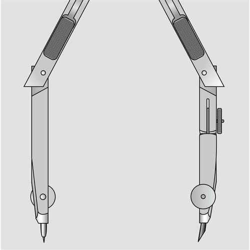 Schnellverstell-Zirkel Mars Comfort mit Universal-Adapter + Verlängerungsstange silber Staedtler 55202 Produktbild Additional View 3 L