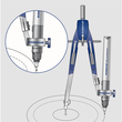 Schnellverstell-Zirkel Mars Comfort mit Universal-Adapter + Verlängerungsstange silber Staedtler 55202 Produktbild Additional View 4 S