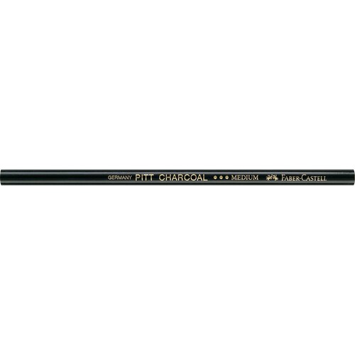 Kohlestift PITT Monochrom schwarz fettfrei medium Faber Castell 117400 Produktbild Front View L