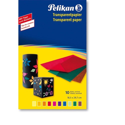 Transparentpapier Mappe 233M/10 30x18cm sortiert Pelikan 137943 (ST=10 BLATT) Produktbild Front View L