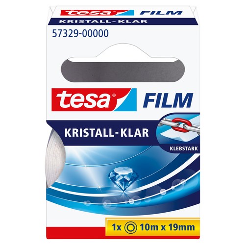 Klebefilm Kristall-klar 19mm x 10m transparent klar Tesa 57329-00000-2 (RLL=10 METER) Produktbild Additional View 1 L