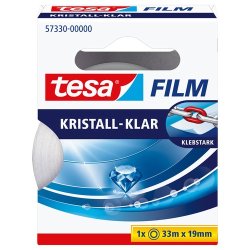Klebefilm Kristall-klar 19mm x 33m transparent klar Tesa 57330-00000-02 (RLL=33 METER) Produktbild Additional View 1 L