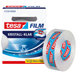 Klebefilm Kristall-klar 19mm x 33m transparent klar Tesa 57330-00000-02 (RLL=33 METER) Produktbild