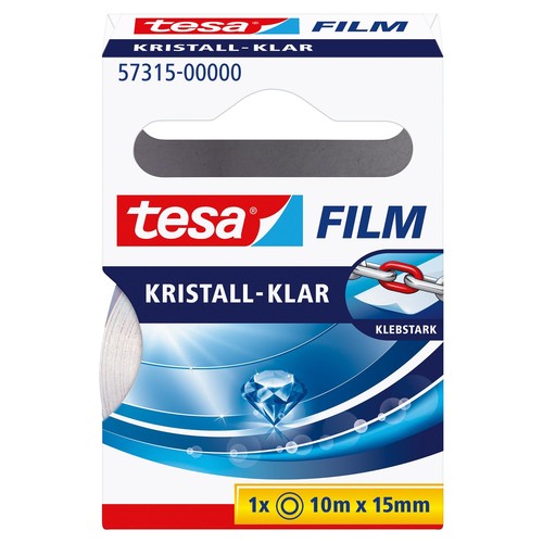 Klebefilm Kristall-klar 15mm x 10m transparent klar Tesa 57315-00000-01 (RLL=10 METER) Produktbild