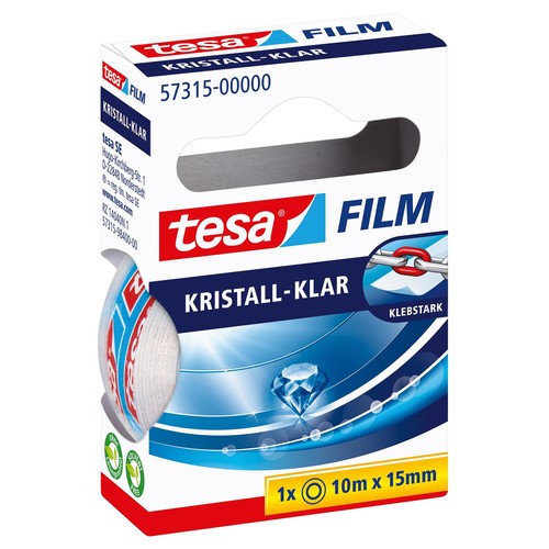 Klebefilm Kristall-klar 15mm x 10m transparent klar Tesa 57315-00000-01 (RLL=10 METER) Produktbild Additional View 1 L