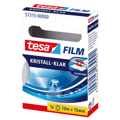 Klebefilm Kristall-klar 15mm x 10m transparent klar Tesa 57315-00000-01 (RLL=10 METER) Produktbild Additional View 2 L