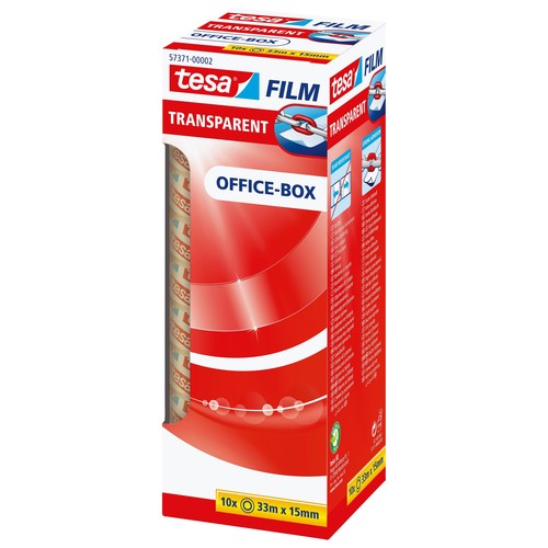 Klebefilm Transparent 15mm x 33m transparent Tesa 57371-00002-00 (PACK=10 ROLLEN) Produktbild Additional View 2 L