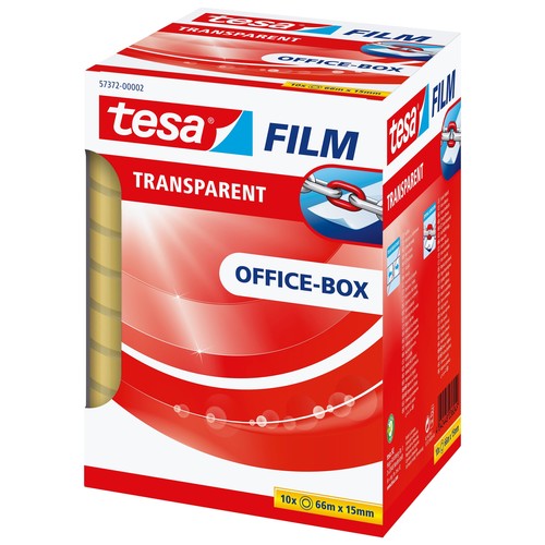 Klebefilm Transparent 15mm x 66m transparent Tesa 57372-00002-00 (PACK=10 ROLLEN) Produktbild Additional View 2 L