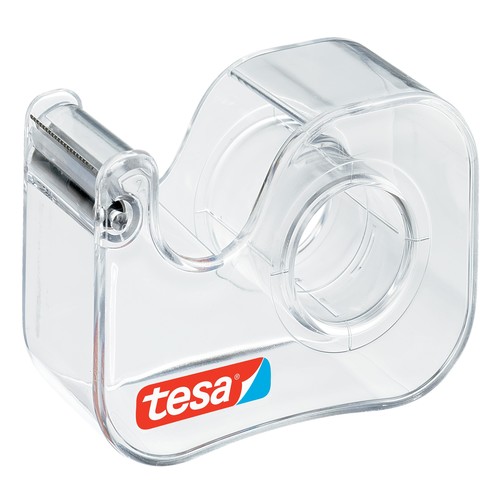 Handabroller Easy Cut Economy leer füllbar bis 19mm x 10m transparent Tesa 57447-00001-00 Produktbild Front View L