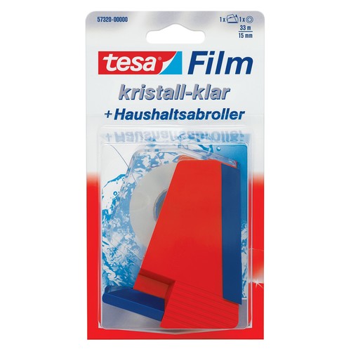 Haushaltsabroller füllbar bis 19mm x 33m rot/blau Tesa 57320-00000-01 Produktbild Front View L