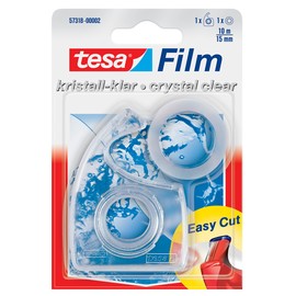 Handabroller Easy Cut + 1Rolle Tesafilm füllbar bis 15mm x 10m transparent Tesa 57318-00002-02 Produktbild