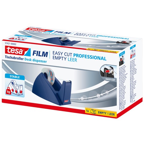 Tischabroller Easy Cut leer füllbar bis 19mm x 33m royalblau Tesa 57421-00002-02 Produktbild Additional View 2 L