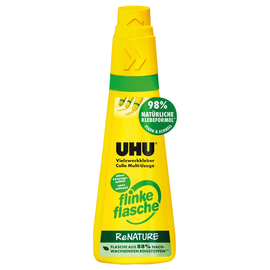 Klebstoff flinke Flasche Vielzweckkleber ReNATURE 100g Flasche UHU 46370 Lösungsmittelfrei (FL=100 GRAMM) Produktbild
