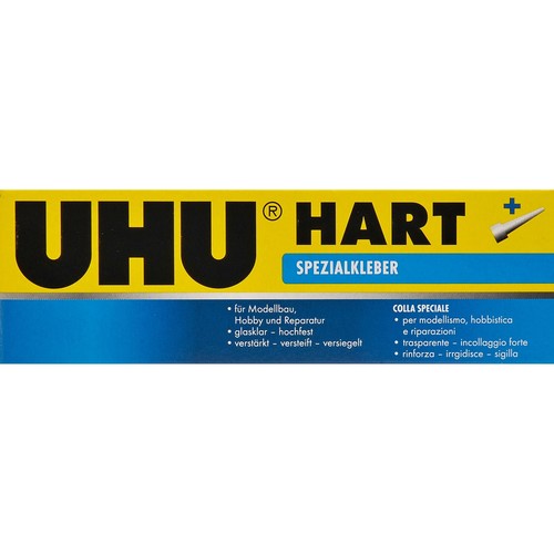 Klebstoff Uhu hart 35g Tube schnelltrocknend UHU 45510 (TUBE=35 GRAMM) Produktbild Additional View 1 L