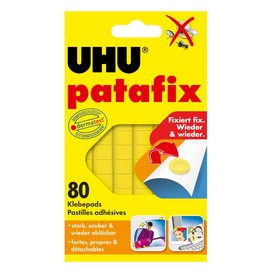 Klebepads patafix gelb wiederablösbar wiederverwendbar UHU 50140 (PACK=80 STÜCK) Produktbild