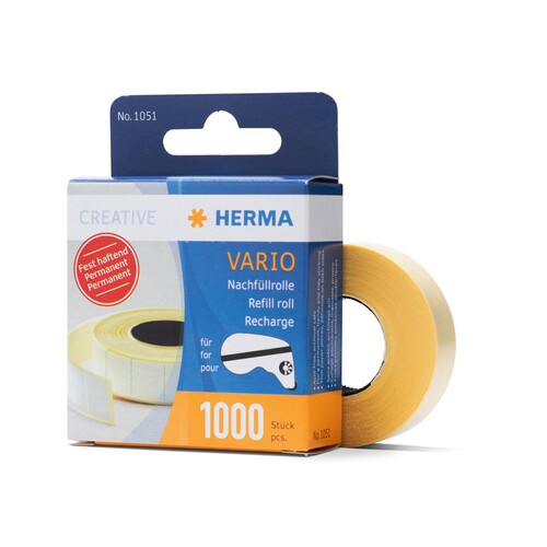 Nachfüllrolle Doppelklebepads Vario Herma 1051 (PACK=1000 STÜCK) Produktbild Additional View 1 L