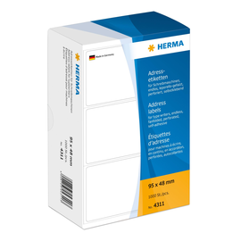 Adress-Etiketten für Handbeschriftung 95x48mm weiß Herma 4311 (PACK=1000 STÜCK) Produktbild