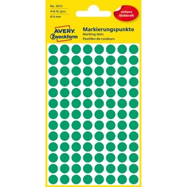 Markierungspunkte 8mm ø grün Zweckform 3012 (PACK=416 STÜCK) Produktbild