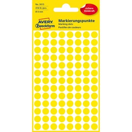 Markierungspunkte 8mm ø gelb Zweckform 3013 (PACK=416 STÜCK) Produktbild