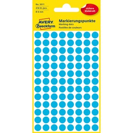 Markierungspunkte 8mm ø blau Zweckform 3011 (PACK=416 STÜCK) Produktbild