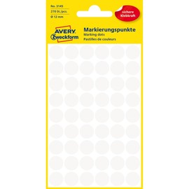 Markierungspunkte 12mm ø weiß Zweckform 3145 (PACK=270 STÜCK) Produktbild