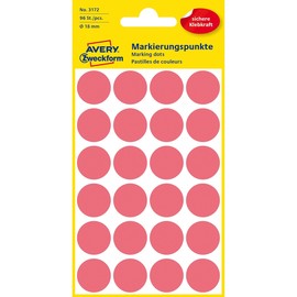 Markierungspunkte 18mm ø leuchtrot Zweckform 3172 (PACK=96 STÜCK) Produktbild