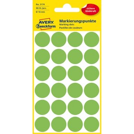 Markierungspunkte 18mm ø leuchtgrün Zweckform 3174 (PACK=96 STÜCK) Produktbild