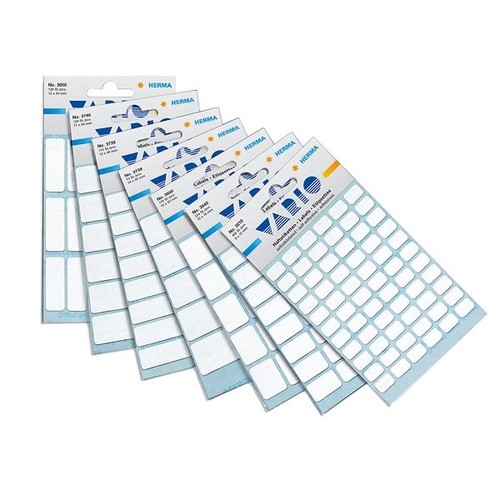 Vielzweck-Etiketten für Handbeschriftung 12x34mm weiß Herma 3650 (BTL=126 STÜCK) Produktbild Additional View 1 L