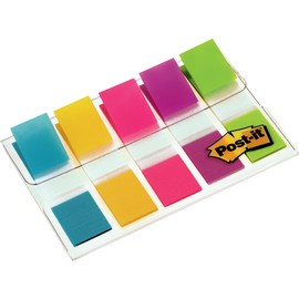 Haftstreifen Post-it Index Mini 11,9x43,2mm 5 Leuchtfarben transparent 3M 6835CBEU (PACK=5x 20 STÜCK) Produktbild