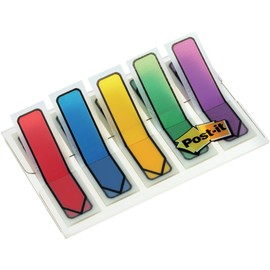 Haftstreifen Post-it Index Pfeile 11,9x43,2mm 5 Trendfarben transparent 3M 684ARR1 (PACK=5x 20 STÜCK) Produktbild