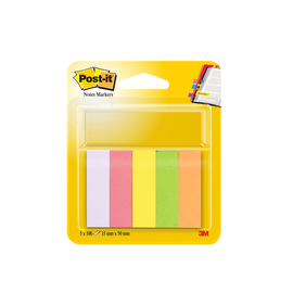 Haftstreifen Post-it Page Marker 15x50mm 5 Neonfarben Papier 3M 670-5 (PACK=5x 100 STÜCK) Produktbild