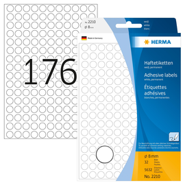 Markierungspunkte 8mm ø weiß Herma 2210 (PACK=5632 STÜCK) Produktbild