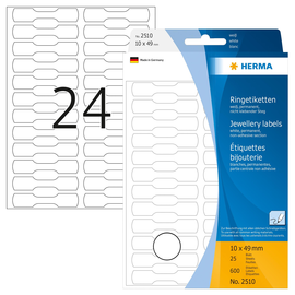 Vielzweck-Etiketten für Handbeschriftung 10x49mm weiß Herma 2510 (PACK=600 STÜCK) Produktbild