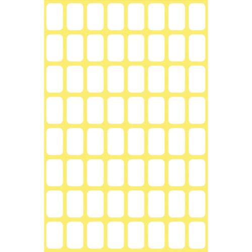 Mini-Etiketten für Handbeschriftung 13x8mm weiß Zweckform 3041 (PACK=384 STÜCK) Produktbild Additional View 1 L