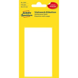 Universal-Etiketten für Handbeschriftung 98x51mm weiß Zweckform 3047 (PACK=6 STÜCK) Produktbild