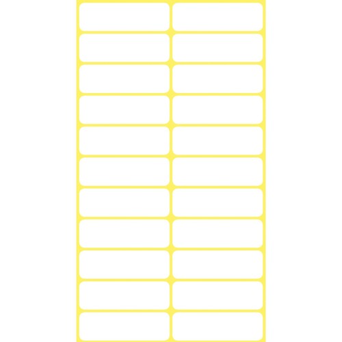 Mini-Etiketten für Handbeschriftung 32x10mm weiß Zweckform 3044 (PACK=132 STÜCK) Produktbild Additional View 1 L