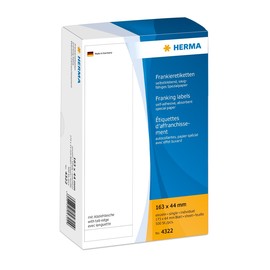 Frankieretiketten einzeln 163x44mm weiß Herma 4322 (PACK=500 STÜCK) Produktbild