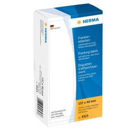 Frankieretiketten einzeln 157x40mm weiß Herma 4323 (PACK=500 STÜCK) Produktbild