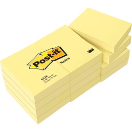 Haftnotizen 38x51mm gelb Papier 3M 653E (PACK=12x 100 BLATT) Produktbild