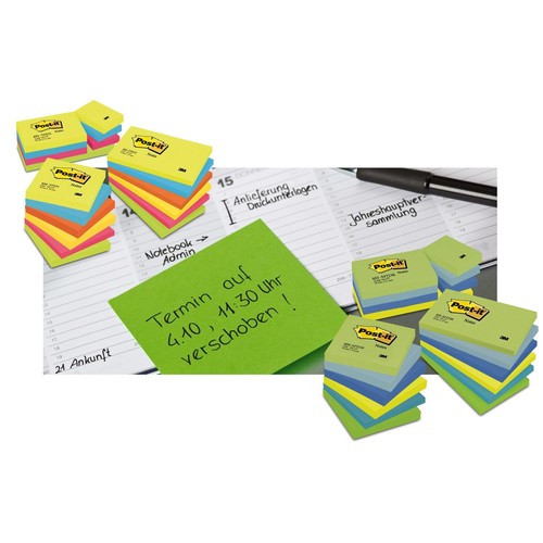 Haftnotizen Post-it Notes Einzelblock 76x76mm gelb Papier 3M 654 (ST=100 BLATT) Produktbild Additional View 4 L