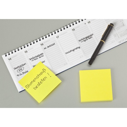 Haftnotizen Post-it Notes Einzelblock 76x76mm gelb Papier 3M 654 (ST=100 BLATT) Produktbild Additional View 6 L