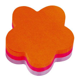 Haftnotizen Post-it Würfel Blume 70x70mm neonorange/pink/lila Papier 3M 2007F (ST=225 BLATT) Produktbild