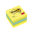 Haftnotizen Post-it Notes Mini Würfel 51x51mm limone Papier 3M 2051-L (ST=400 BLATT) Produktbild