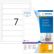 Rückenschilder zum Bedrucken 38x192mm kurz schmal auf A4 Bögen weiß selbstklebend Herma 4283 (PACK=700 STÜCK) Produktbild