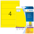 Rückenschilder zum Bedrucken 61x192mm kurz breit auf A4 Bögen gelb selbstklebend Herma 5096 (PACK=80 STÜCK) Produktbild