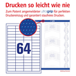 Etiketten Inkjet+Laser+Kopier 48,5x16,9mm auf A4 Bögen weiß Zweckform 3667 (PACK=6400 STÜCK) Produktbild Additional View 3 S