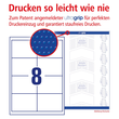 Etiketten Inkjet+Laser+Kopier 97x67,7mm auf A4 Bögen weiß Zweckform 3660 (PACK=800 STÜCK) Produktbild Additional View 3 S