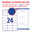 Etiketten Inkjet+Laser+Kopier 70x36mm auf A4 Bögen weiß Zweckform 3490 (PACK=720 STÜCK) Produktbild Additional View 3 S